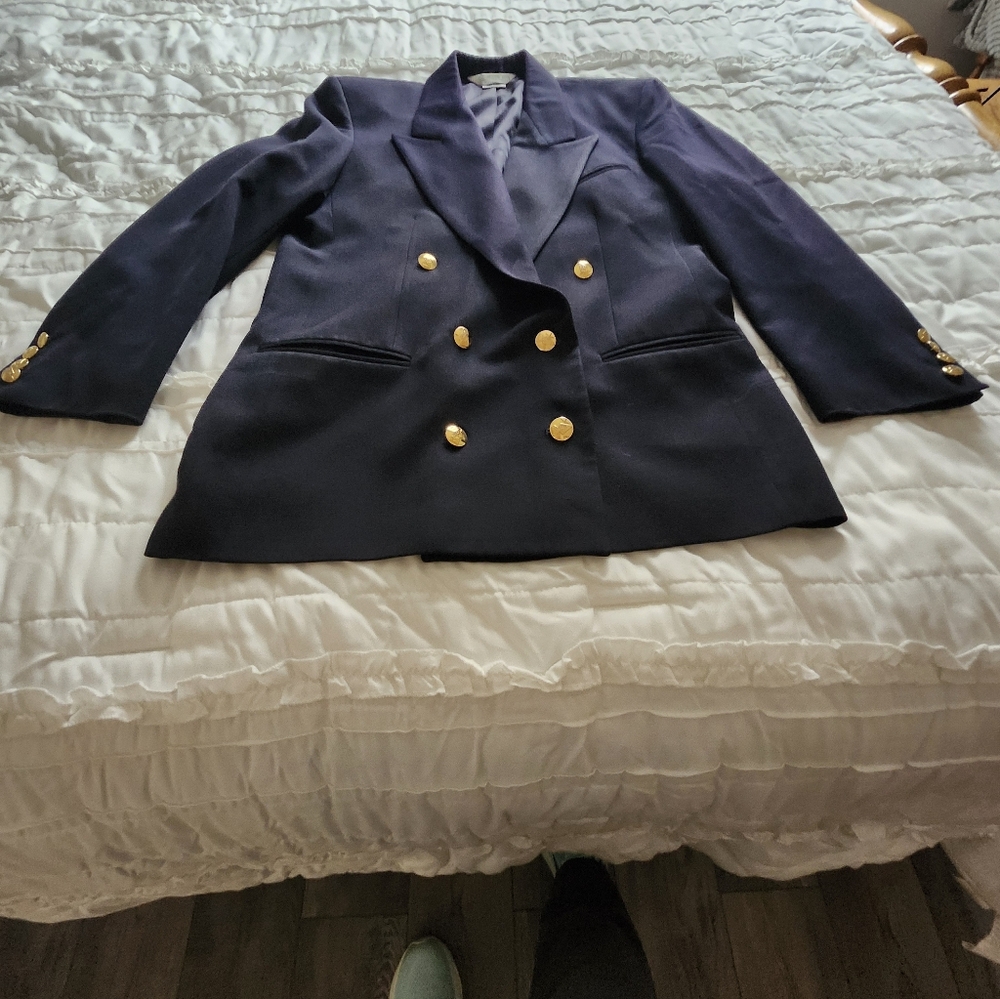 Austin Reed Dark Blue Blazer with Gold Buttons